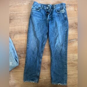 Agolde Riley Slim straight crop jeans
